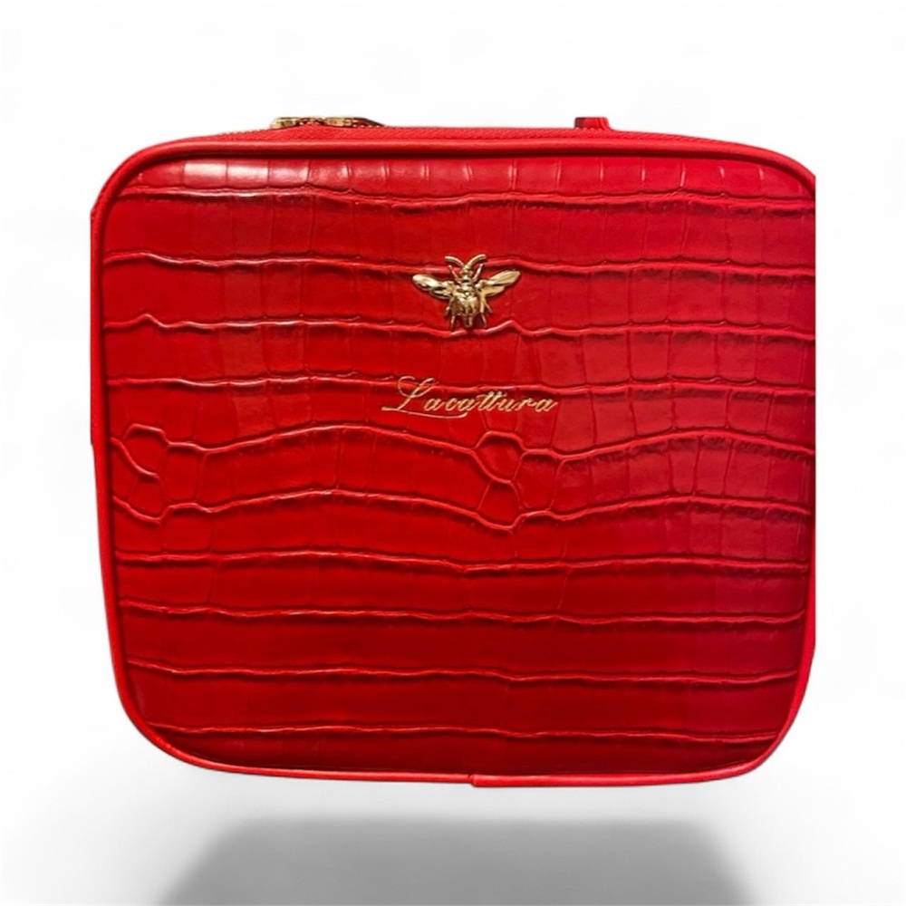 NWOT Lacattura Cosmetics Organization & Travel‎ Case in Red